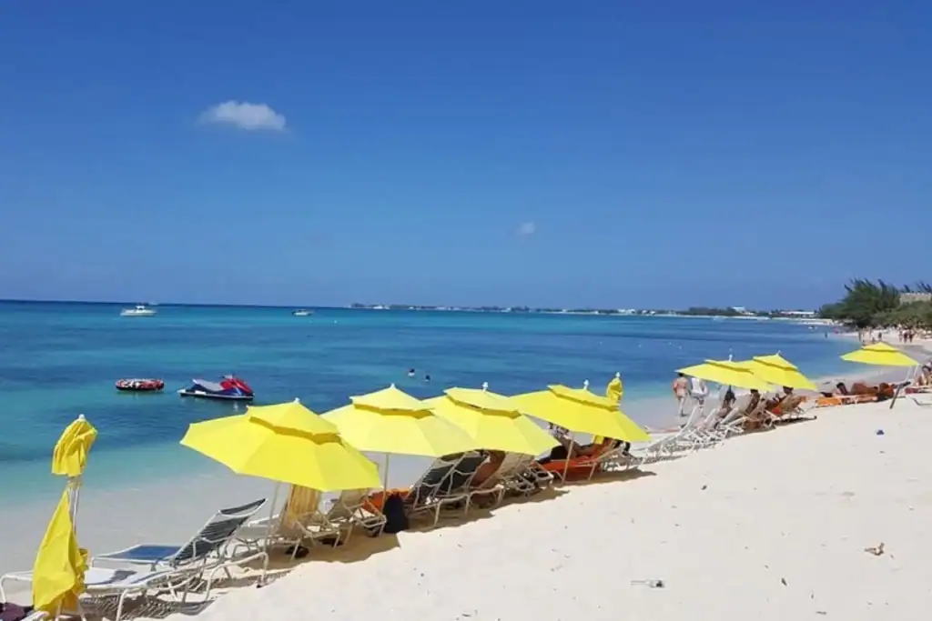 Governor's Beach Grand Cayman with white sand and turquoise water
